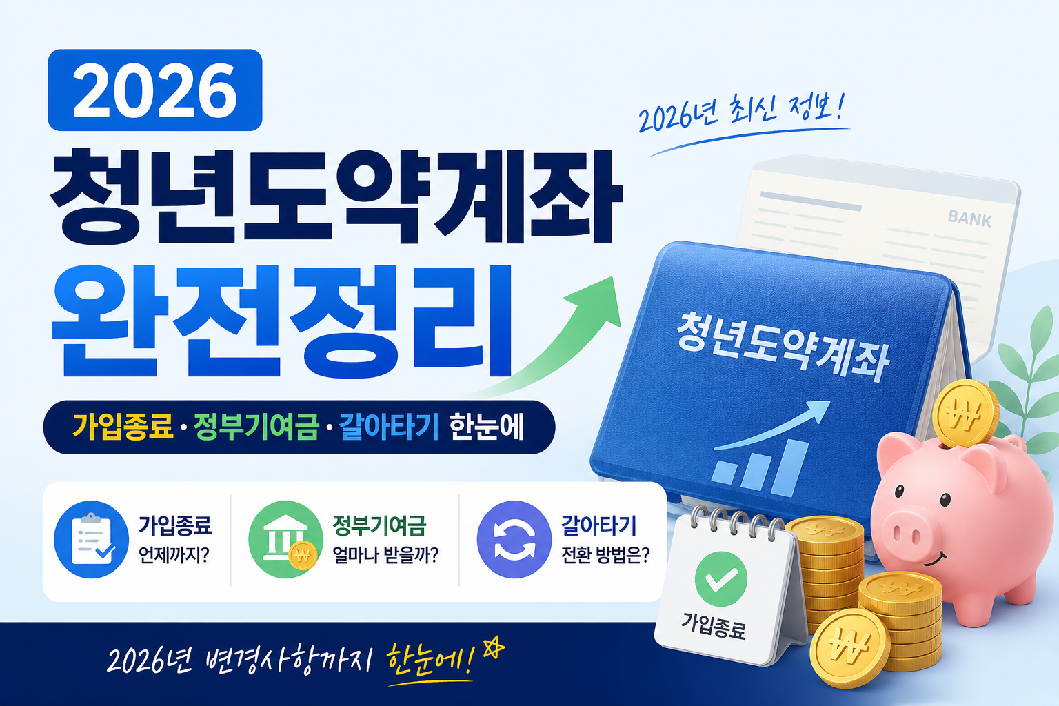 2026 청년도약계좌 가입종료 정부기여금 갈아타기 총정리