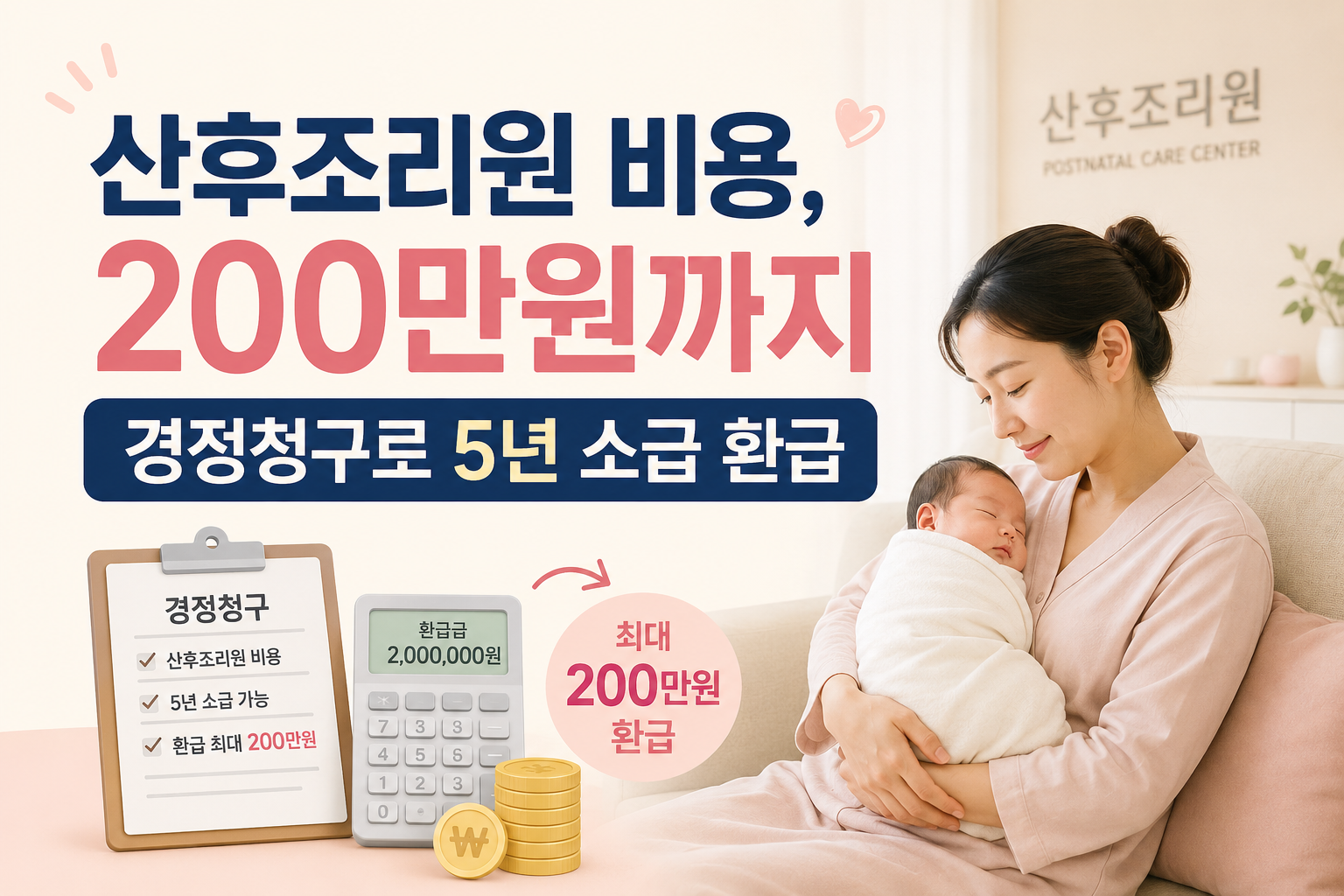 산후조리원 경정청구 환급 안내 이미지